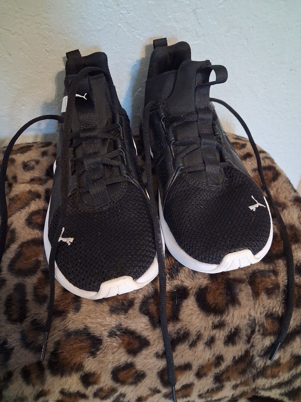 Puma Men’s Black and White Athletic Trainers